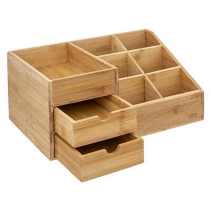 Organiseur de Tiroir | Organiseur 2 Tiroirs "Bambou" 33cm Naturel Boîtes & Rangements Naturel