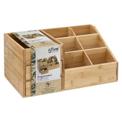 Organiseur de Tiroir | Organiseur 2 Tiroirs "Bambou" 33cm Naturel Boîtes & Rangements Naturel