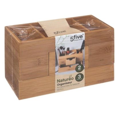 Organiseur de Tiroir | Organiseur 2 Tiroirs "Natureo" 24cm Naturel Boîtes & Rangements Naturel