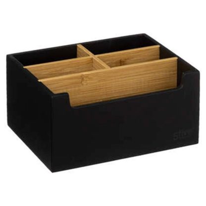 Organiseur de Tiroir | Organiseur 5 Compartiments "Natureo" 18cm Noir Boîtes & Rangements Noir