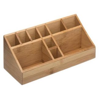 Organiseur de Tiroir | Organiseur Tiroir 10 Compartiments "Wood" 23cm Naturel Boîtes & Rangements Naturel