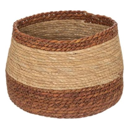 Panier de Rangement | Lot de 2 Paniers Déco "Lena" 38cm Naturel Boîtes & Rangements Naturel