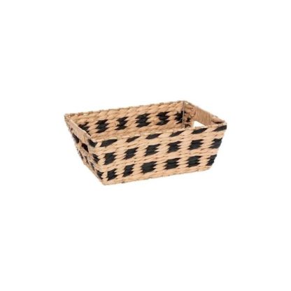 Panier de Rangement | Lot de 2 Paniers Déco "Terre Inconnue" 22cm Beige Boîtes & Rangements Beige & Noir