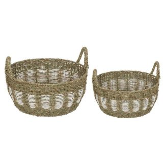 Panier de Rangement | Lot de 2 Paniers Déco "XL" 50cm Naturel Boîtes & Rangements Naturel