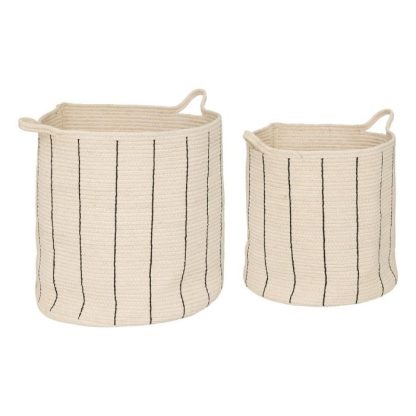 Panier de Rangement | Lot de 2 Paniers de Rangement "Cosy" 38cm Ivoire Boîtes & Rangements Ivoire