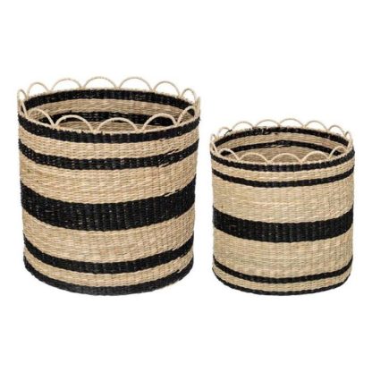 Panier de Rangement | Lot de 2 Paniers de Rangement "Jada" 35cm Naturel Boîtes & Rangements Naturel