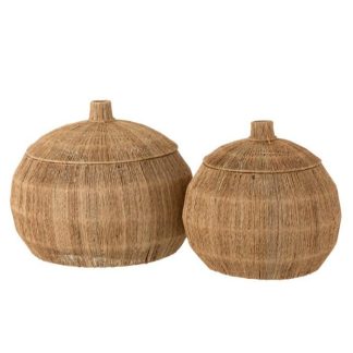 Panier de Rangement | Lot de 2 Paniers en Jute "Dantya" 55cm Naturel Boîtes & Rangements Naturel