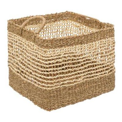 Panier de Rangement | Lot de 3 Paniers Carrés "Notin" 35cm Naturel Boîtes & Rangements Naturel