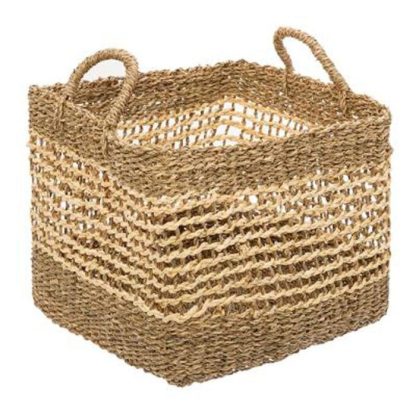 Panier de Rangement | Lot de 3 Paniers Carrés "Notin" 35cm Naturel Boîtes & Rangements Naturel