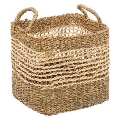 Panier de Rangement | Lot de 3 Paniers Carrés "Notin" 35cm Naturel Boîtes & Rangements Naturel