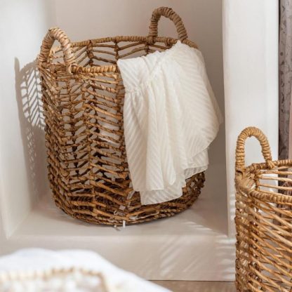 Panier de Rangement | Lot de 3 Paniers Déco "Bananier" 52cm Naturel Boîtes & Rangements Naturel