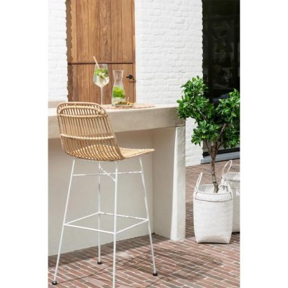 Panier de Rangement | Lot de 3 Paniers Déco "Rotin" 50cm Blanc Boîtes & Rangements Blanc