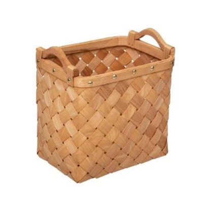 Panier de Rangement | Lot de 3 Paniers de Rangement "Bois" 37cm Caramel Boîtes & Rangements Marron Caramel