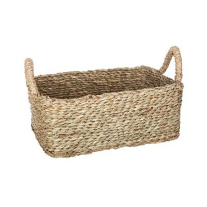 Panier de Rangement | Lot de 3 Paniers de Rangement à Anses "Seagrass" 36cm Naturel Boîtes & Rangements Naturel