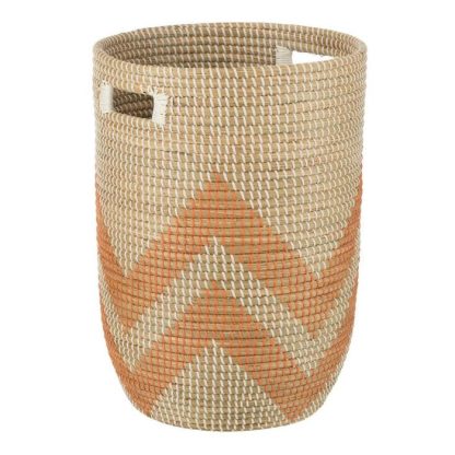 Panier de Rangement | Lot de 3 Paniers de Rangement en Jonc "Colby" 56cm Orange Boîtes & Rangements Orange