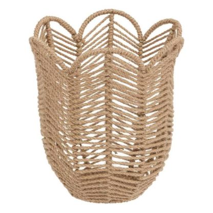 Panier de Rangement | Lot de 3 Paniers en Jute "Floral" 37cm Naturel Boîtes & Rangements Beige