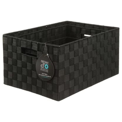 Panier de Rangement | Lot de 4 Paniers de Rangement "Déco" 38cm Noir Boîtes & Rangements Noir