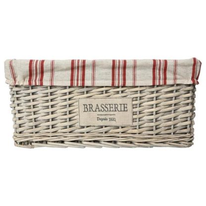 Panier de Rangement | Lot de 4 Paniers Rectangulaire "Bistrot" 28cm Naturel Boîtes & Rangements Naturel