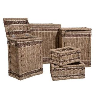 Panier de Rangement | Lot de 5 Paniers Rangement "Tressé" 60cm Naturel Boîtes & Rangements Naturel