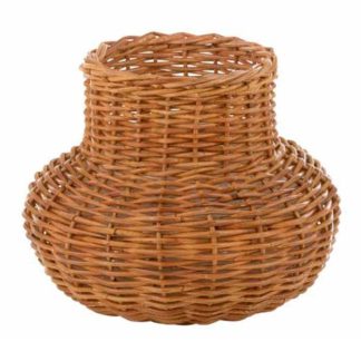 Panier de Rangement | Panier Déco en Rotin "Vase" 50cm Jaune Miel Boîtes & Rangements Jaune Miel