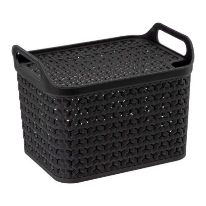 Panier de Rangement | Panier de Rangement "Ajouré" 30cm Noir Boîtes & Rangements Noir