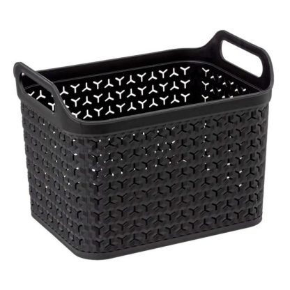 Panier de Rangement | Panier de Rangement "Ajouré" 30cm Noir Boîtes & Rangements Noir