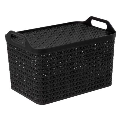 Panier de Rangement | Panier de Rangement "Ajouré" 43cm Noir Boîtes & Rangements Noir