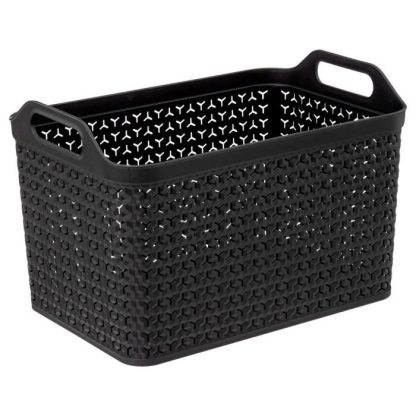 Panier de Rangement | Panier de Rangement "Ajouré" 43cm Noir Boîtes & Rangements Noir