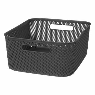 Panier de Rangement | Panier de Rangement "Crochet" 14cm Gris Anthracite Boîtes & Rangements Gris Anthracite