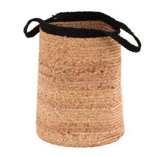 Panier de Rangement | Panier de Rangement en Jute "Pune" 50cm Naturel Boîtes & Rangements Naturel & Noir