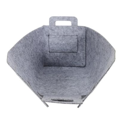 Panier de Rangement | Panier de Rangement "Feutre Pliable" 25cm Gris Boîtes & Rangements Gris