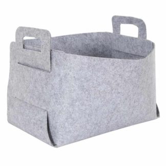 Panier de Rangement | Panier de Rangement "Feutre Pliable" 50cm Gris Boîtes & Rangements Gris