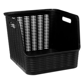 Panier de Rangement | Panier de Rangement "Ouverture Frontale" 36cm Noir Boîtes & Rangements Noir