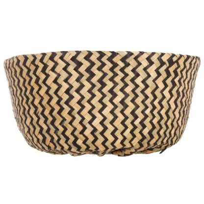 Panier de Rangement | Panier de Rangement Pliable à Anses "Seagrass" 40cm Noir & Naturel Boîtes & Rangements Noir & Naturel