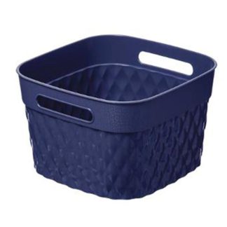 Panier de Rangement | Panier Multi-Usages Carré "Disco" 20cm Marine Boîtes & Rangements Marine