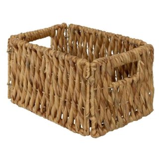 Panier de Rangement | Panier Pliable en Jacinthe "Maura" 29cm Naturel Boîtes & Rangements Naturel