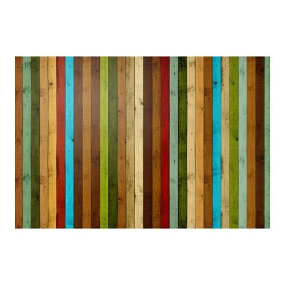 Papier Peint | Papier Peint "Arc en Ciel en Bois" 270x400cm Décoration Murale Multicolore