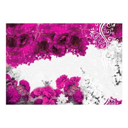 Papier Peint | Papier Peint "Colors of Spring : Fuchsia" Décoration Murale Multicolore