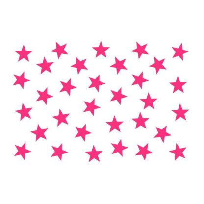 Papier Peint | Papier Peint "Pink Star" Décoration Murale Multicolore