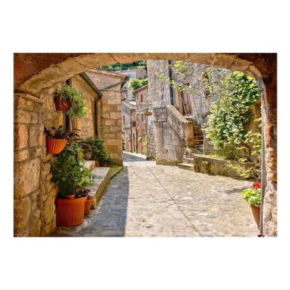 Papier Peint | Papier Peint "Provincial Alley in Tuscany" Décoration Murale Multicolore