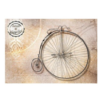 Papier Peint | Papier Peint "Vintage Bicycles Sepia" Décoration Murale Multicolore