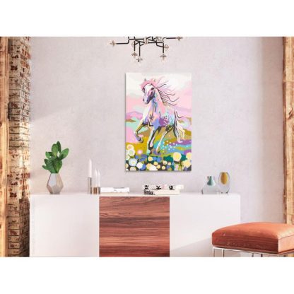 Peinture par Numéro | Tableau à Peindre Soi-Même "Cheval Féerique" 40x60cm Décoration Murale Multicolore