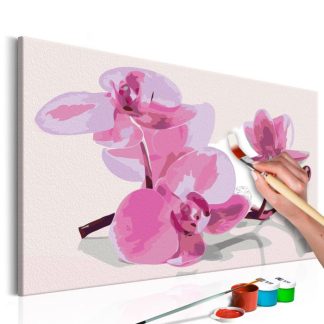 Peinture par Numéro | Tableau à Peindre Soi-Même "Fleurs d’Orchidée" 40x60cm Décoration Murale Multicolore