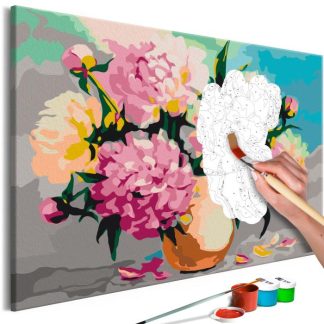 Peinture par Numéro | Tableau à Peindre Soi-Même "Flowers in Vase" 40x60cm Décoration Murale Multicolore