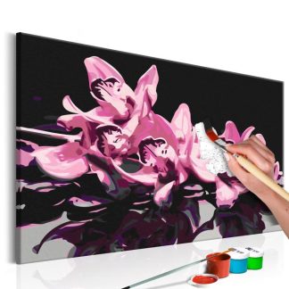 Peinture par Numéro | Tableau à Peindre Soi-Même "Orchidée Violette II" 40x60cm Décoration Murale Multicolore