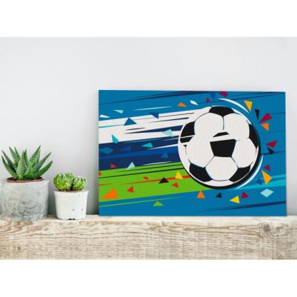 Peinture par Numéro | Tableau à Peindre Soi-Même "Shoot & Goal!" 40x60cm Décoration Murale Multicolore