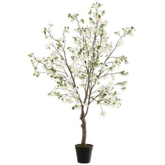 Plante Artificielle | Arbre en Fleurs Déco "Printemps" 240cm Blanc Plante Artificielle Blanc & Marron