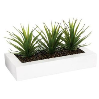 Plante Artificielle | Centre de Table Aloe Vera "Plant" 31cm Blanc Plante Artificielle Blanc