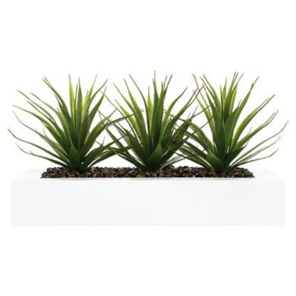 Plante Artificielle | Centre de Table Aloe Vera "Plant" 31cm Blanc Plante Artificielle Blanc