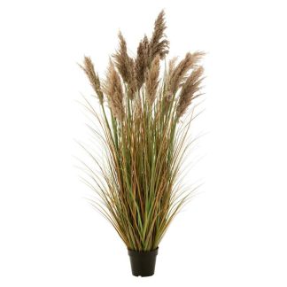 Plante Artificielle | Herbe de Pampas Artificielle en Pot "13 Têtes" 150cm Vert & Beige Plante Artificielle Plante Artificielle